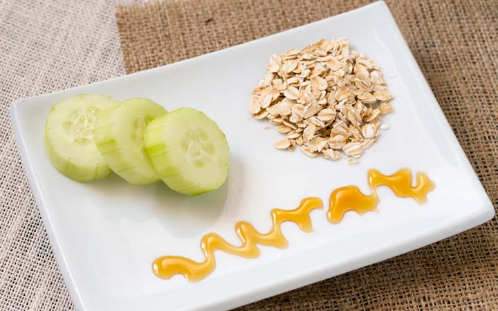 ماسک خیار - تهیهی ماسک خیار، جوِ دوسر و عسل